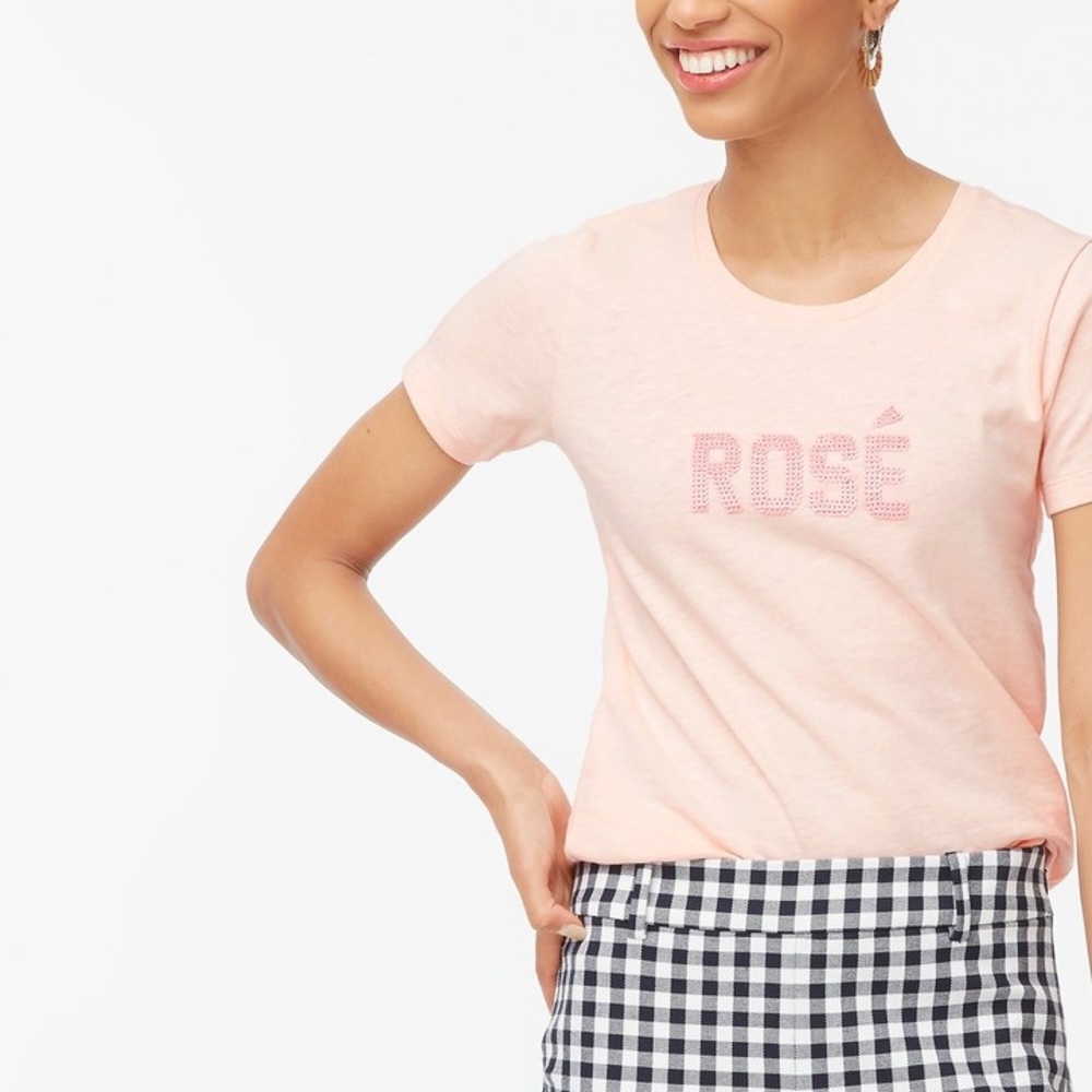 J.Crew Sequin rose graphic tee